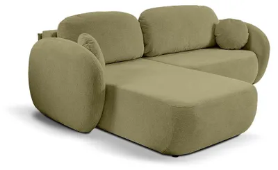 Imagen del producto de Sofá cama rinconera con arcón Olemo izquierda Lino dorado