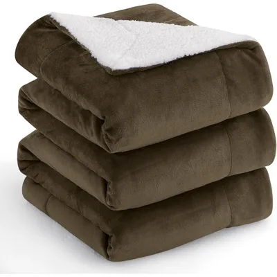 Obrázok produktu pre Hrejivá deka Sherpa Fleece, hnedá, 220x240 cm, veľkosť XXL