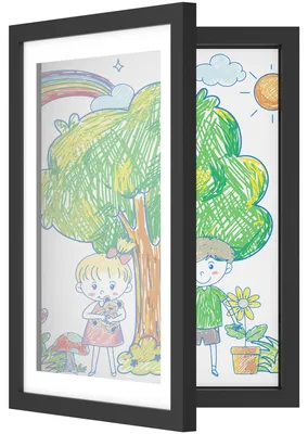 Productafbeelding van Avalo Kindertekeningen Lijstje - Wissellijst A4 - Fotolijst Voor Tekeningen - Openklapbare Wissellijst A4 - Kindertekeningen Inlijsten