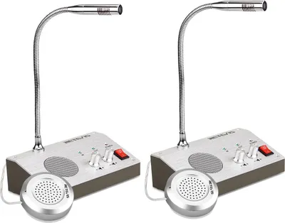 Image de Retevis RT9908 window intercom 2pcs, two-way radio, speaker, intercom system, pager microphone, two-way intercom with audio recording, for n