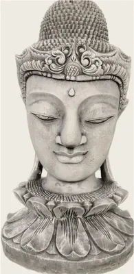 Produktbild von Schöner Buddha Kopf aus Steinguss Neu Frostfest Witterungsbeständig A-BHELO01