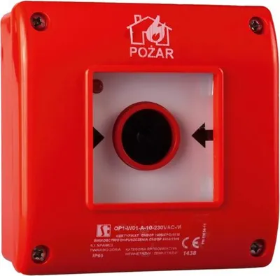 Image de Avertisseur d'incendie manuel (FPPOZ), version encastrée, déclenchement par bris de glace, 1 contact à fermeture, 1 contact à ouverture avec marteau
