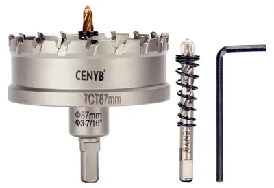 Immagine prodotto di Seghetto a tazza TCT da 87 mm con 2 punte guida in titanio per materiali duri