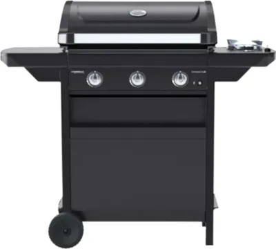 Produktbild von Gasgrill 3 Brenner Stahl Seitenbrenner und Deckel mit Thermometer COMPACT 3LS