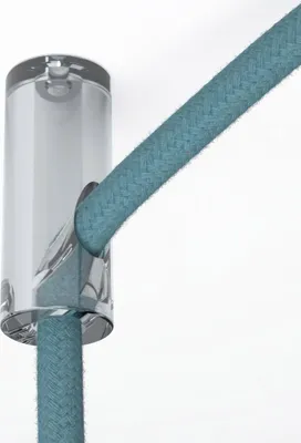 Produktbild von Creative Cables Deckenhaken Für Stoffummantelte Elektrokabel Mit Stopper Silber  Silber One Size