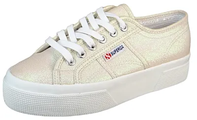 Produktbild von Superga Damen Low Sneaker 2740 Platform Lame Low Top S6128SW Beige