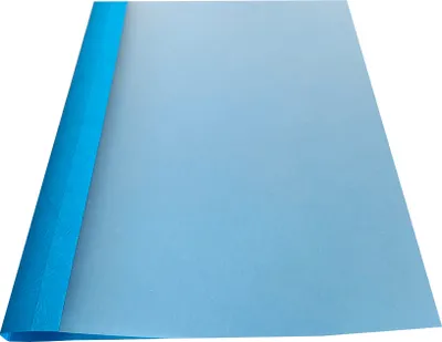Produktbild von Ösenmappe, Lederstruktur, 3 mm, Farbe kobaltblau, glasklare Folie, VPE= 100 St.
