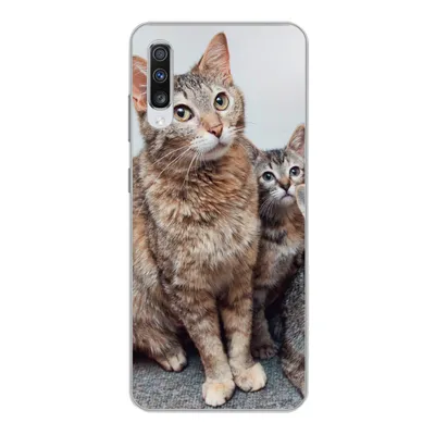Produktbild von MuchoWow® Handyhülle Schutzhülle Hülle für Samsung Galaxy A70 Katze - Kätzchen - Fell Silikon Softcase Handy Hülle - Schutzhaube