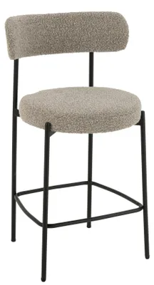 Produktbild von Barhocker aus Metall mit Bouclé-Stoff