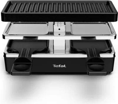 Produktbild von Tefal RE2308 Plug & Share Raclette schwarz 2 Pfännchen+Grillplatte 400 W kompakt