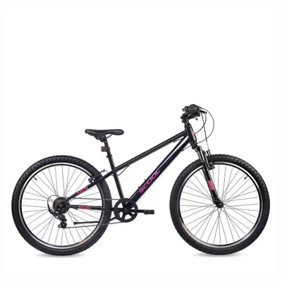 Produktbild von 26 Zoll Kinderfahrrad S'COOL Xroc, 6 Gang, Kettenschaltung, V-Brake, Schutzbleche, Reflektoren, Black/Pink, 140–160 cm ab 10 J.