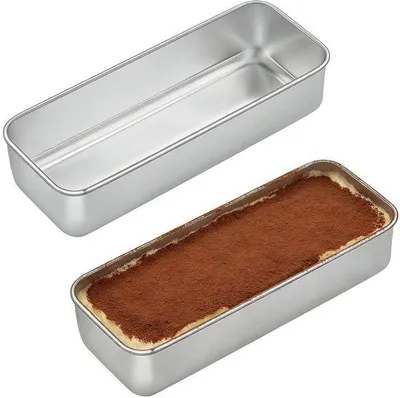 Productafbeelding van Set van 2 Roestvrijstalen Brood Bakvormen - 33 x 15 x 6.5 cm