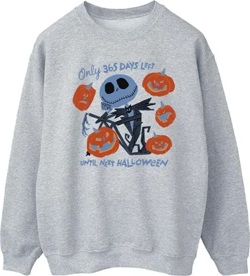 Immagine prodotto di The Nightmare Before Christmas - Felpa per bambini "Mancano solo 365 giorni al prossimo Halloween" BI52715 (M) (Grau)