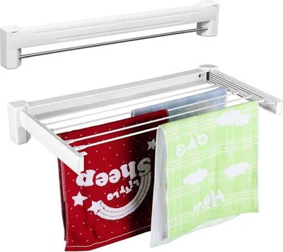 Image de Support mural en aluminium - Rabattable - 70 x 37 cm - Blanc