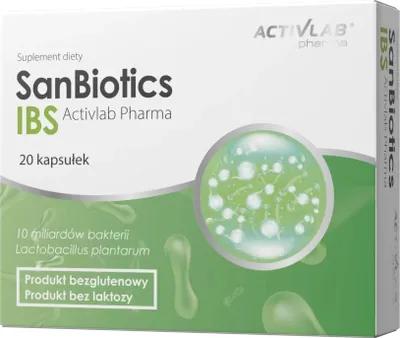 Immagine prodotto di Aktivlab Pharma SanBiotics IBS, 20 capsule - Supporto per la digestione e la salute della microflora intestinale