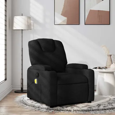 Produktbild von masážní křeslo vidaXL Black Fabric