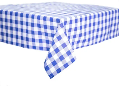 Produktbild von Züchen Tischwäsche 20 mm Karo Baumwolle karriert Landhaus 130 x 130 - blau