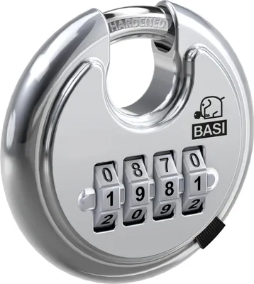 Produktbild von BASI - Rundbügel-Vorhangschloss - RVS 610Z - 70 mm - Zahlenkombination - 6100-7050