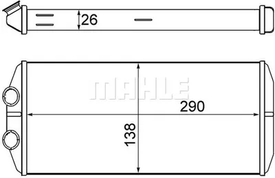 Produktbild von MAHLE AH 15 000S Wärmetauscher Innenraumheizung Kühler für CITROËN BERLINGO (B9) passend für PEUGEOT PARTNER Tepee