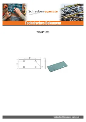 Produktbild von Montageplatte MONTAGE Verzinkt 45x101
