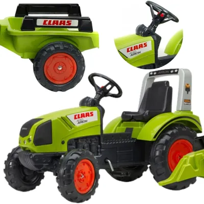 Immagine prodotto di Grande trattore a pedali FALK Claas con rimorchio da 3 anni