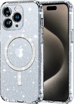 Zdjęcie produktu dla Etui do Apple iPhone 15 Pro Max BROKATOWE do MagSafe CLEAR CASE Szkło
