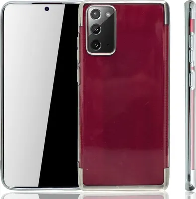 Produktbild von Handyhülle für Samsung Galaxy Note 20 Silber - Clear - TPU Silikon Case Backcover Schutzhülle in Transparent   Silber