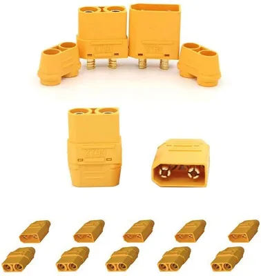 Obrázok produktu pre XT90H Vysokokvalitný konektor samec-samec s priechodkou, konektor batérie od RC Lipo Modeling, žltá farba