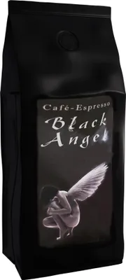 Produktbild von Espresso Kaffeebohnen "Black Angel" Kaffeebohnen (Ganze Bohnen,1000 g) - Stark Geröstet
