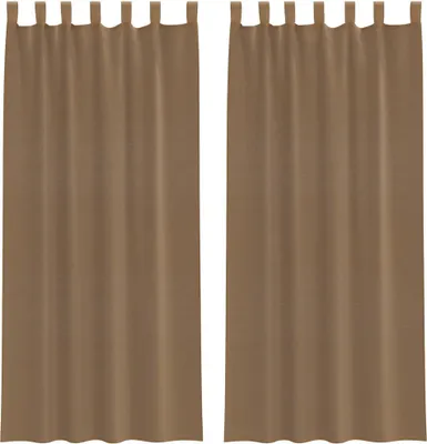 Produktbild von vidaXL Voile Vorhänge mit Schlaufen 2 Stk. Hellbraun 140x225 cm