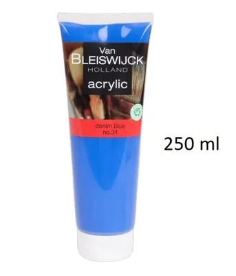 Produktbild von Malfarbe, Künstler, Van Bleiswijck Acrylfarbe Denim Blau 250ml