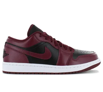 Produktbild von AIR JORDAN 1 Low - Schuhe Leder Schwarz-Rot DC0774-006 , Größe: EU 38.5 US 7.5