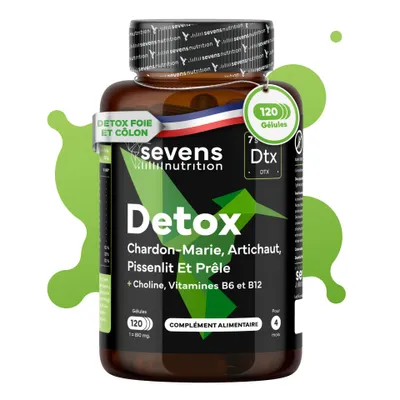 Image de Gélules de chardon-Marie à l'artichaut, au pissenlit et à la choline, 120 gélules – Sevens
