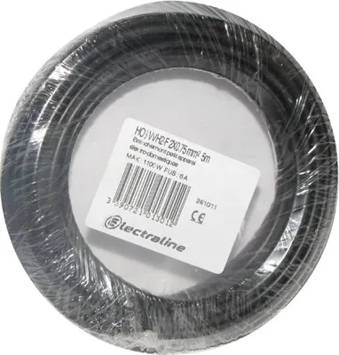 Image de Câble H03vvh2f 2x0.75 10m Noir Couronne - Electraline