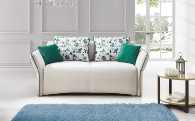 Produktbild von Sofa 2-Sitzer mit Schlaffunktion ROSALIE Polyesterstoff Ecru