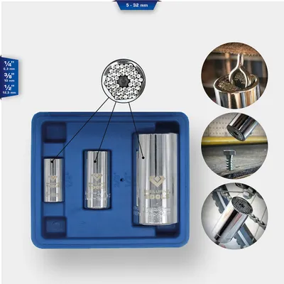 Produktbild von Brilliant Tools BT022003, Steckschlüssel-Satz, 3 Kopf/Köpfe