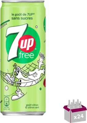 Image de 7 Up Zéro Sucres - 24 x 33 cL