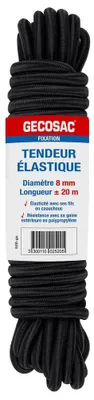 Image de Tendeur Elastique 8mm longueur 10 mètres, noir