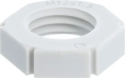 Imagen del producto de Tuerca hembra WISKA M12x1,5 GPA-M12, hexagonal, poliamida (PA), color gris claro RAL 7035 - 1 unidad