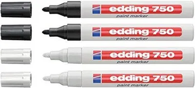 Produktbild von Lakmarker 750 Industrie 2-4 mm, weiß und schwarz 2er Set