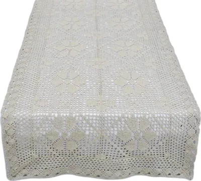 Produktbild von Tischdecke, Baumwolltischdecke, gehäkelt 50x100 Grau