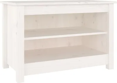 Obrázek produktu pro vidaXL Lavice na boty bílá 70x38x45,5 cm Borovicový masiv