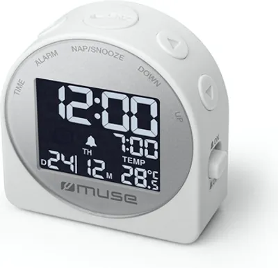 Zdjęcie produktu dla Muse | M-09CW | Przenośny budzik podróżny | Biały