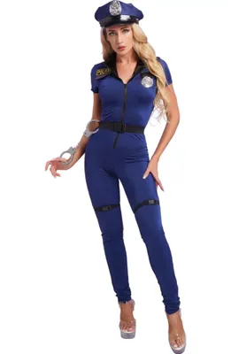 Zdjęcie produktu dla Kostium policjantki rozmiar L - strój cosplay policjantki na Halloween, karnawał i bal przebierańców