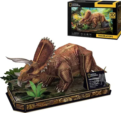 Produktbild von CubicFun Cubic Fun 3d Puzzel NG Triceratops, 44 Stück(e), Tiere, 8 Jahr(e)