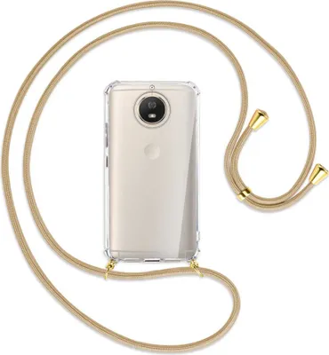 Produktbild von Handykette Backcover-Schutzhülle mit Band (Metall goldfarben) für Motorola Moto G5S - caramel