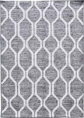 Image de Tapis shaggy à poils longs avec motif scandinave LALALO