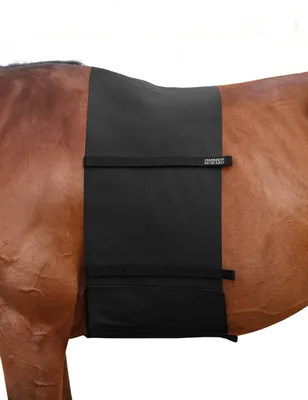 Pferde Bauchschutz Bandage, elastisch, 35 cm, schwarz, L