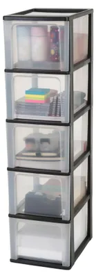 Productafbeelding van Iris Ohyama, ladeorganizer, 5 laden met verschillende dieptes, zwart, OCH-2500