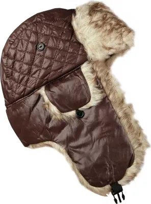 Produktbild von Wintermütze in Felloptik mit Ohrklappen - Schapka ( Braun )